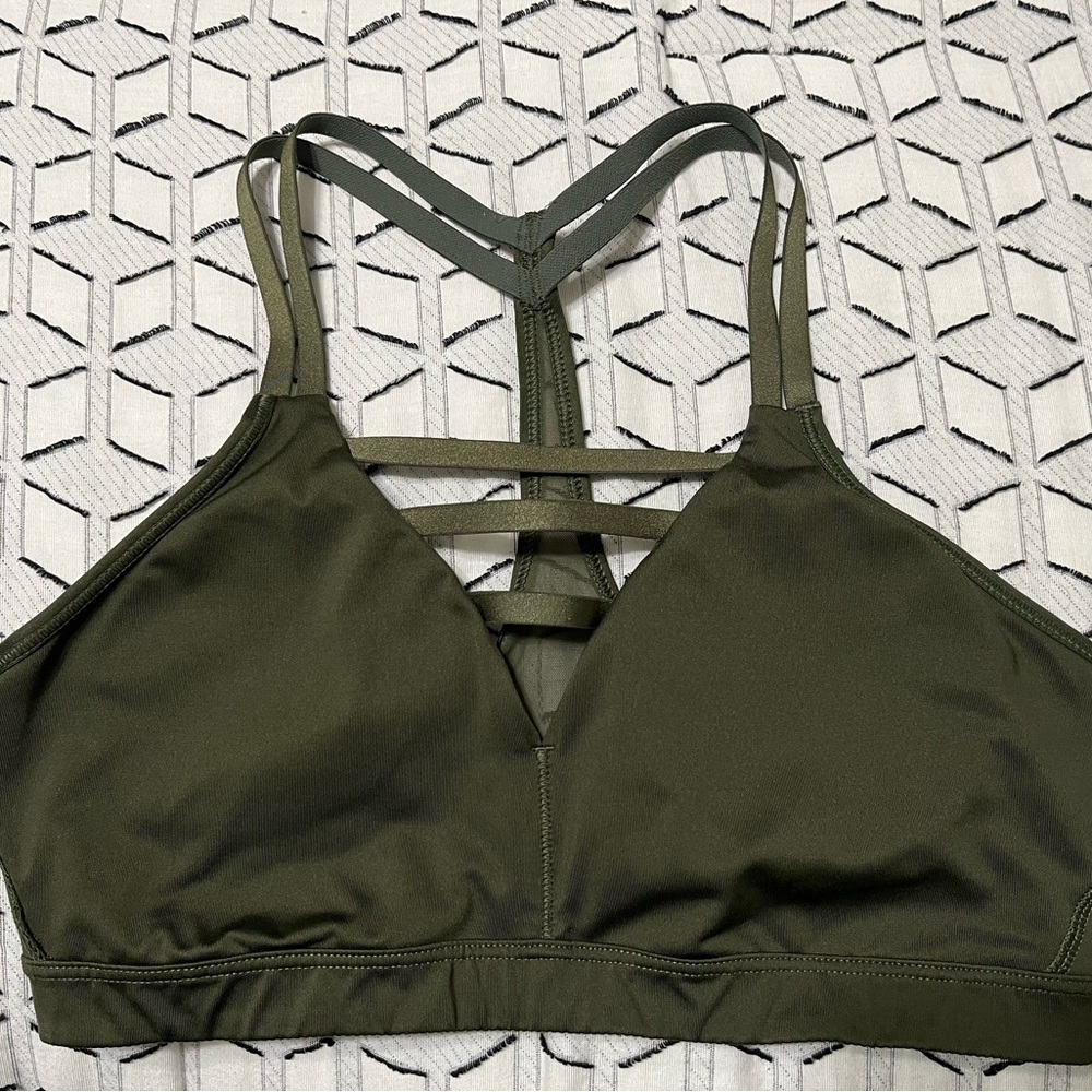 Green Victoria’s Secret Sports Bra, Size Medium